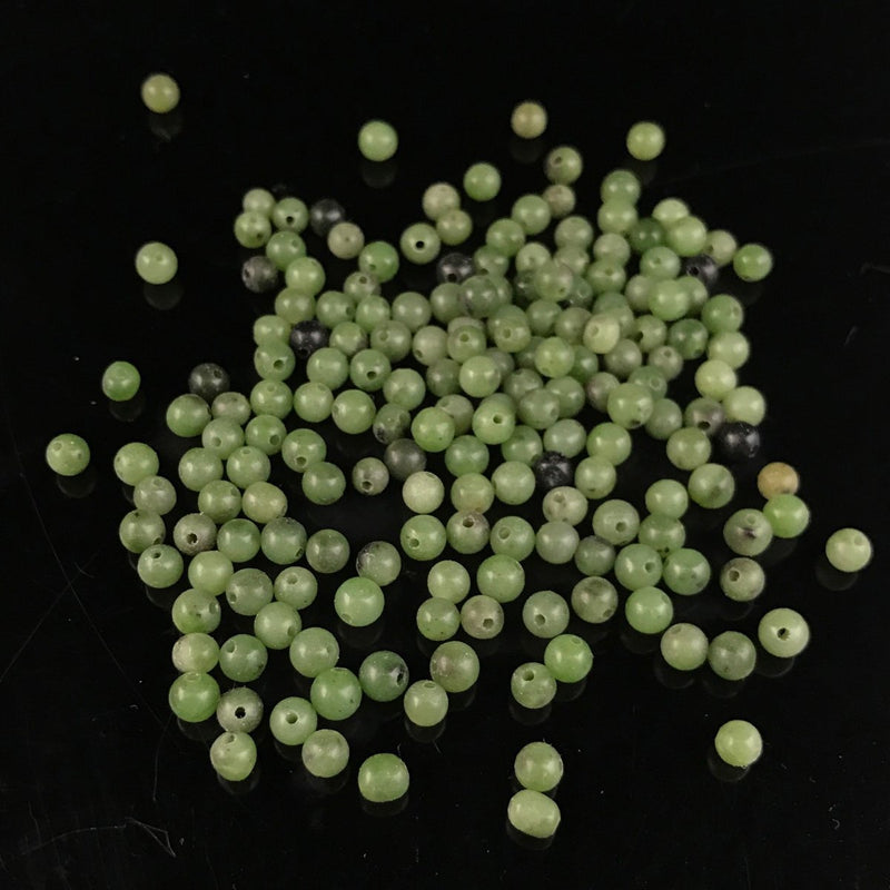 1.5oz Bag of assorted 3-4mm Canadian Jade Beads