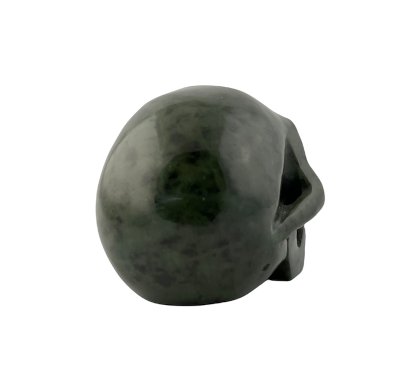 4" Jade Skull, River Jade