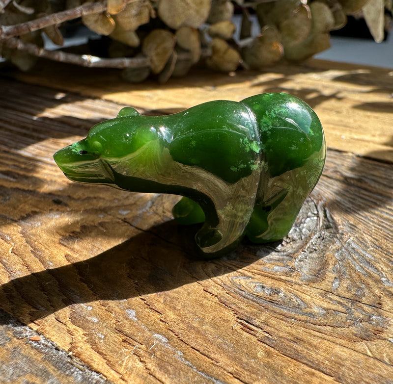 1.5" Jade Bear - High Quality Cassiar Jade