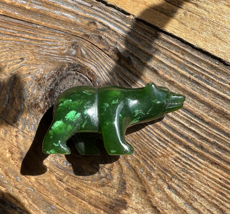 1.5" Jade Bear - High Quality Cassiar Jade