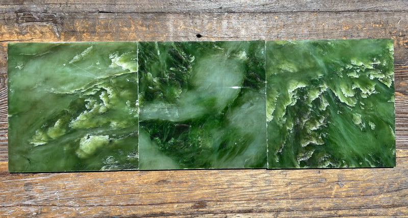 4" x 4" Canadian Jade Tiles (sold individually)