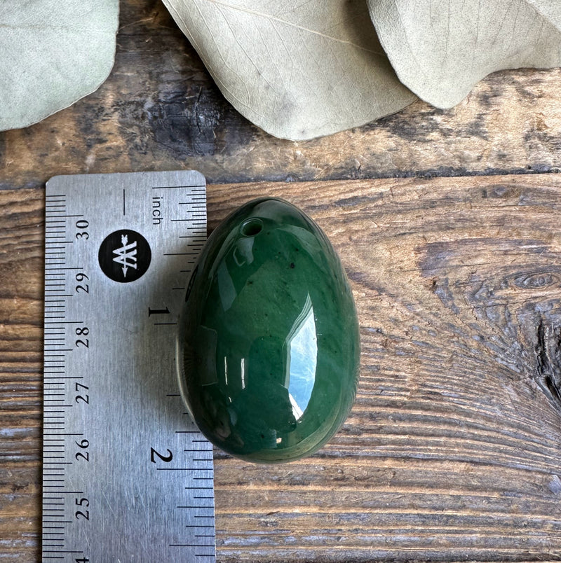 Canadian Nephrite Yoni Egg, 1.75"