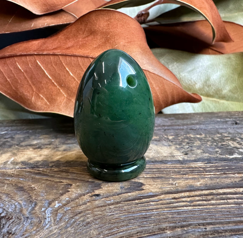 Canadian Nephrite Yoni Egg, 1.75"