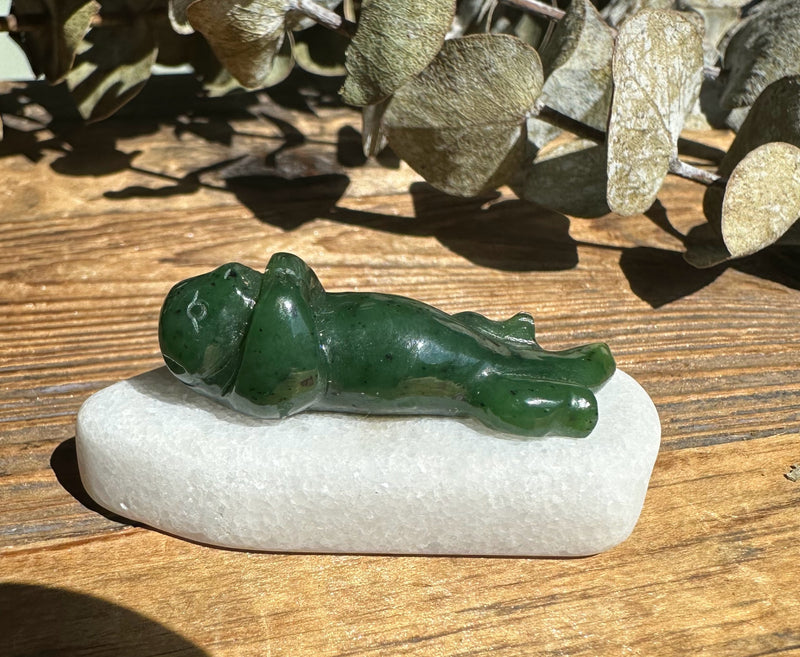 Canadian Jade Otter on star marble base