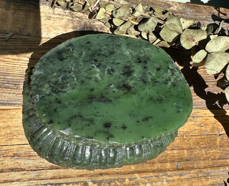 Shakyamuni Buddha, 7.5" Carved out of Canadian Nephrite Jade